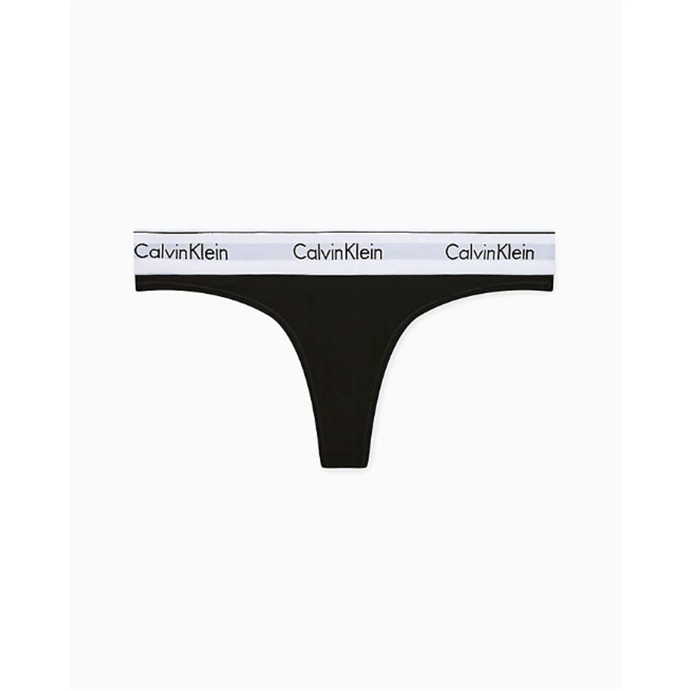 Black Cotton Thong with Lightweight Comfort