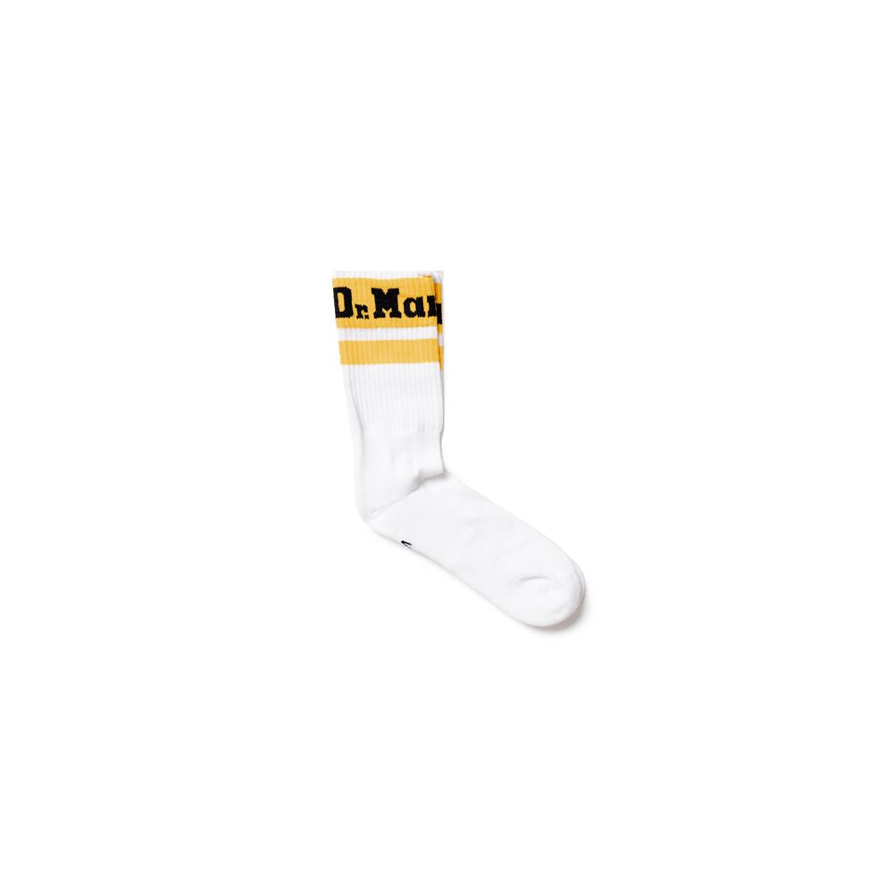 Weiße, lange Baumwollsocken mit Logo-Detail