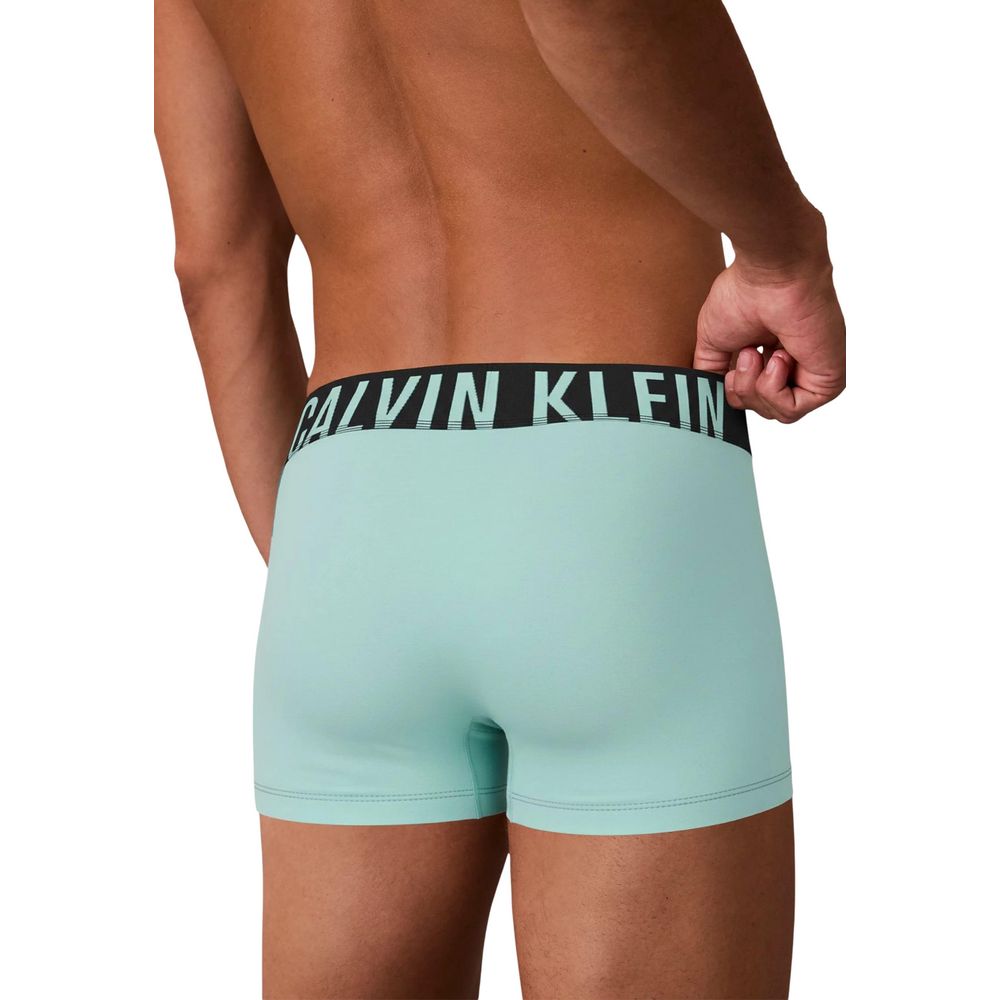 Turquoise Cotton Boxers with Iconic Logo