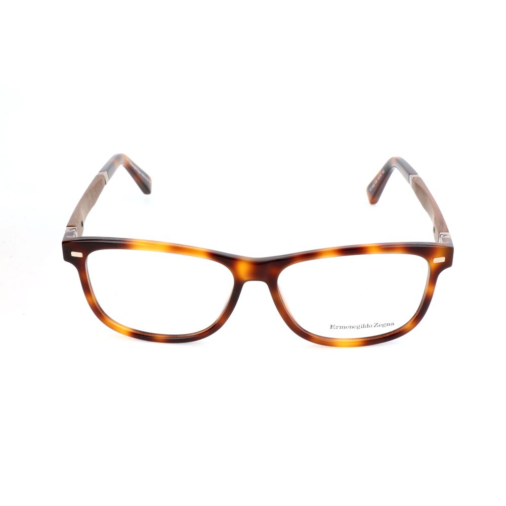 Brown Synthetic Glasses Frames by Ermenegildo Zegna