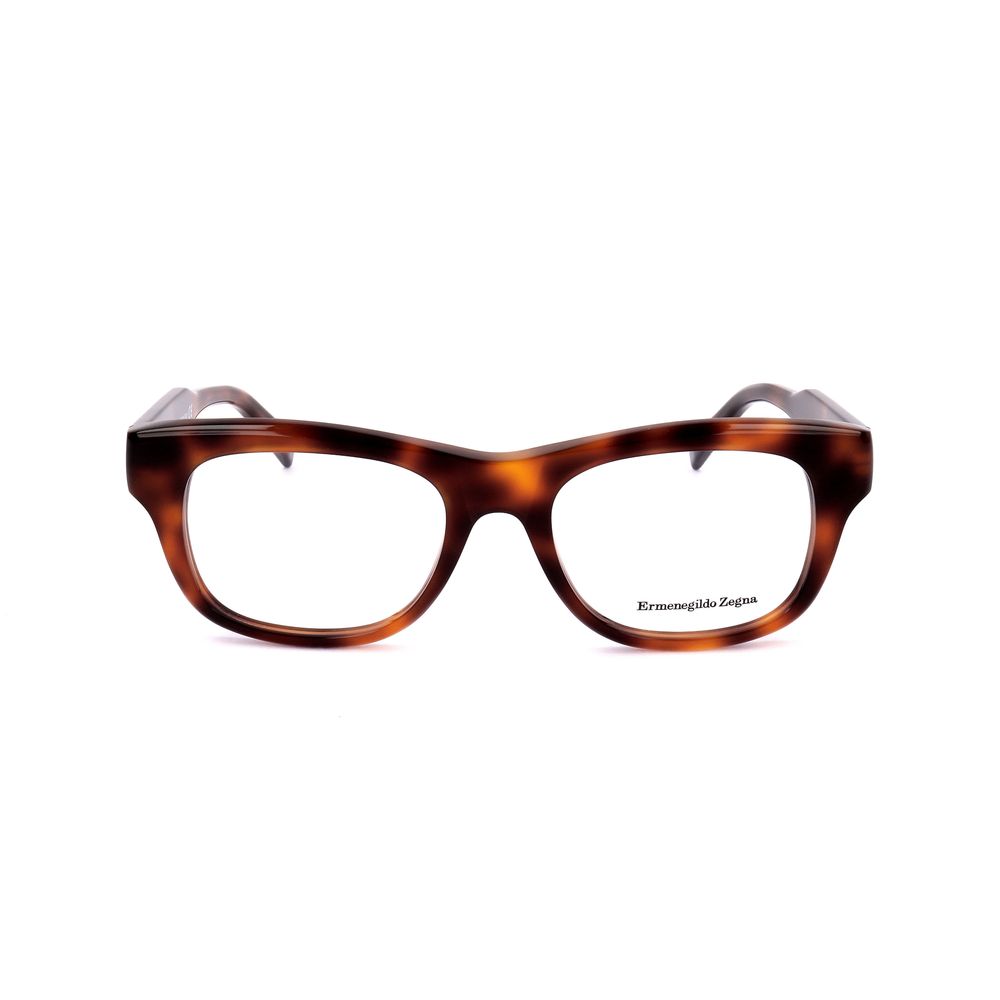 Brown Synthetic Glasses Frames by Ermenegildo Zegna