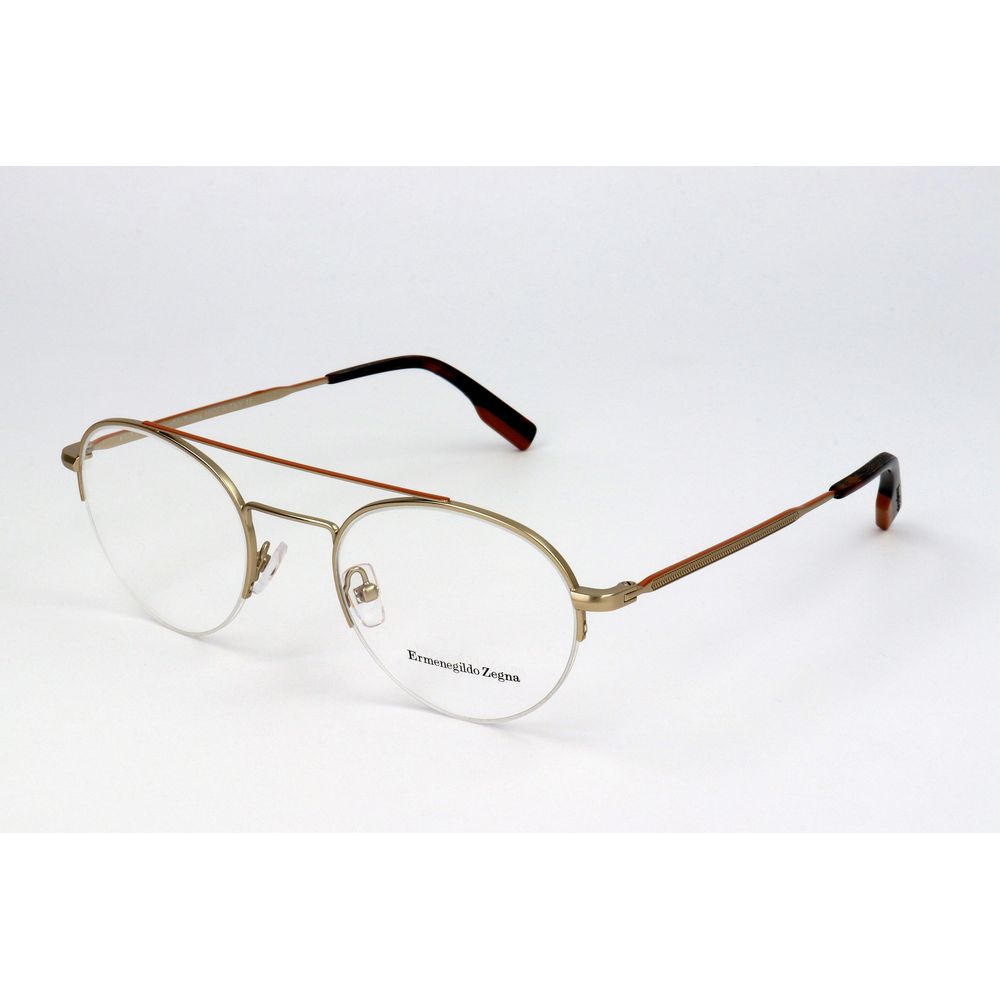 Golden Metal Eyeglass Frames by Ermenegildo Zegna