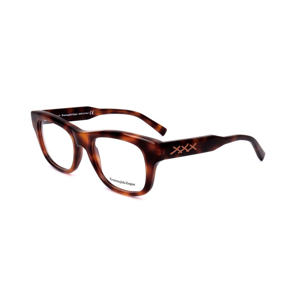 Brown Synthetic Glasses Frames by Ermenegildo Zegna