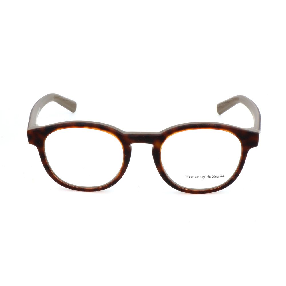 Brown Synthetic Frame Glasses by Ermenegildo Zegna