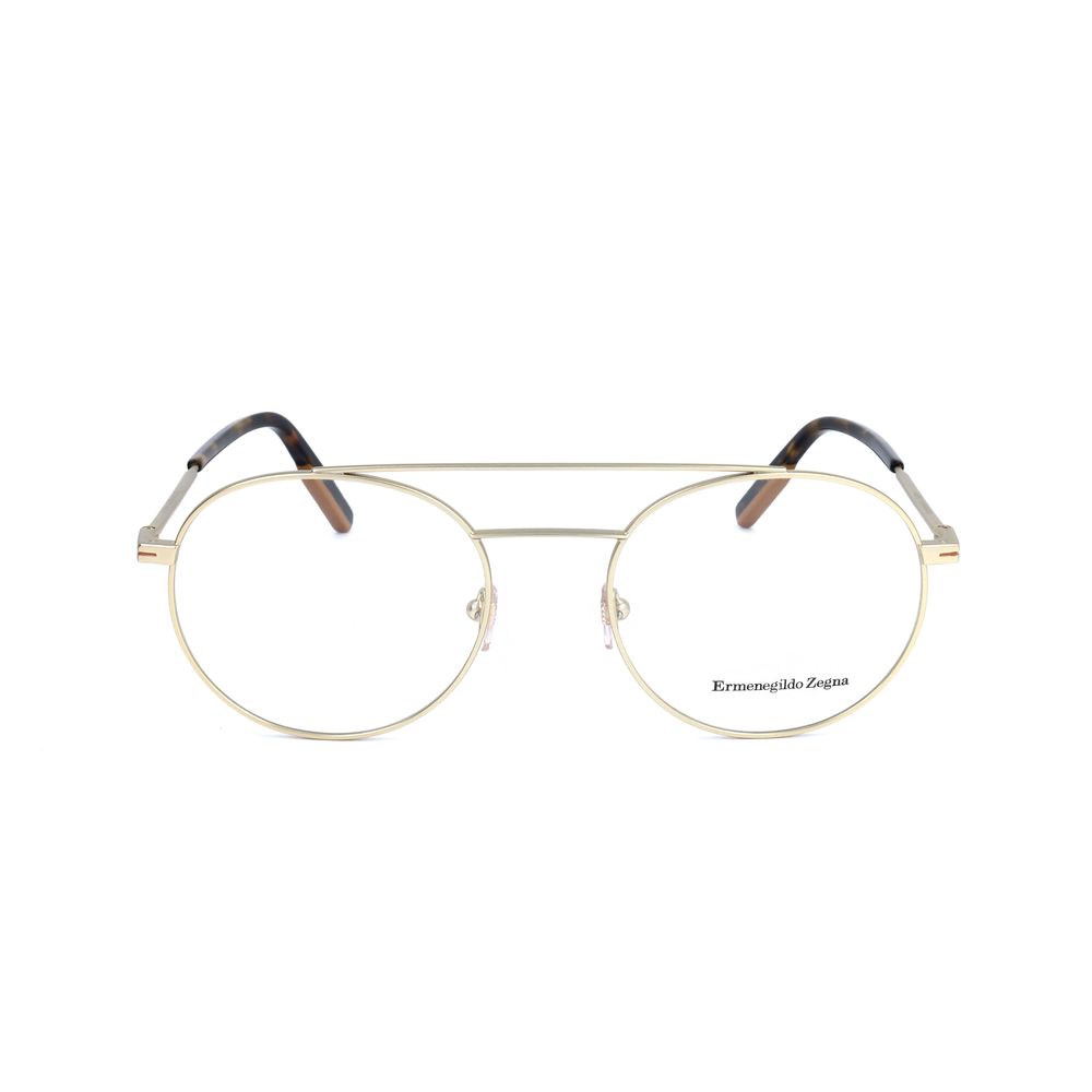 Golden Metal Eyeglass Frames by Ermenegildo Zegna