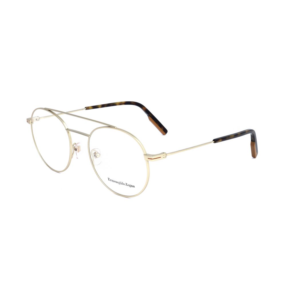 Golden Metal Eyeglass Frames by Ermenegildo Zegna