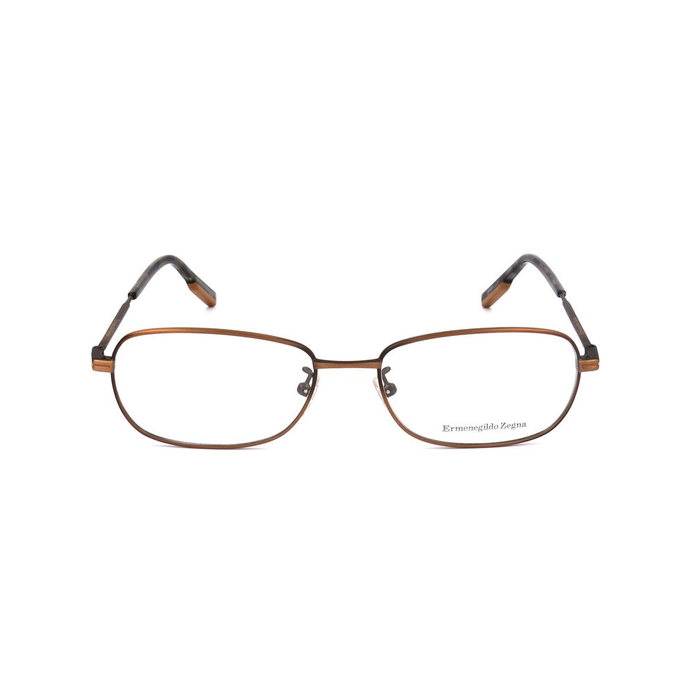 Brown Synthetic Glasses Frames by Ermenegildo Zegna
