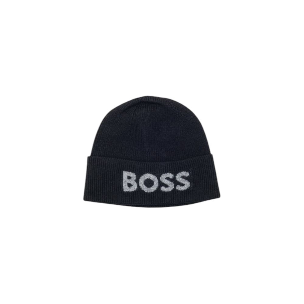 Black Synthetic Baseball Cap with Logo Embroidery