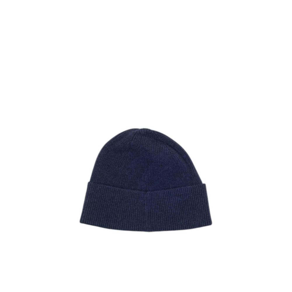 Blue Synthetic Baseball Cap with Embroidered Logo