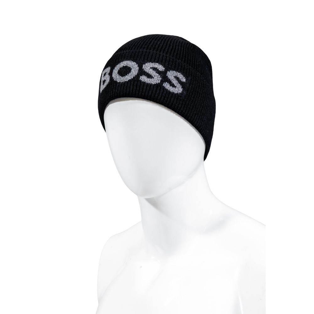 Schwarze Baseballkappe aus Synthetik mit Logostickerei