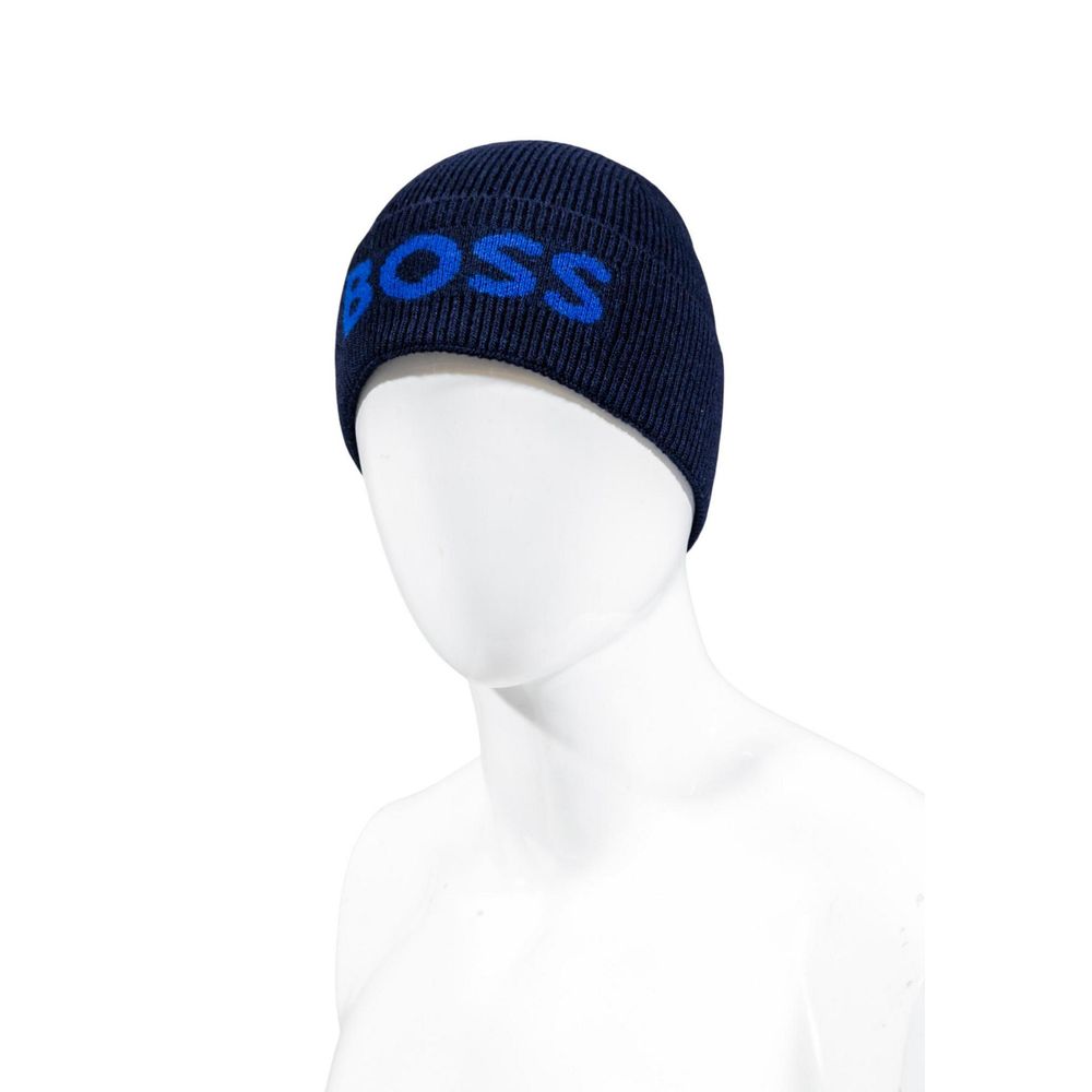 Blue Synthetic Baseball Cap with Embroidered Logo