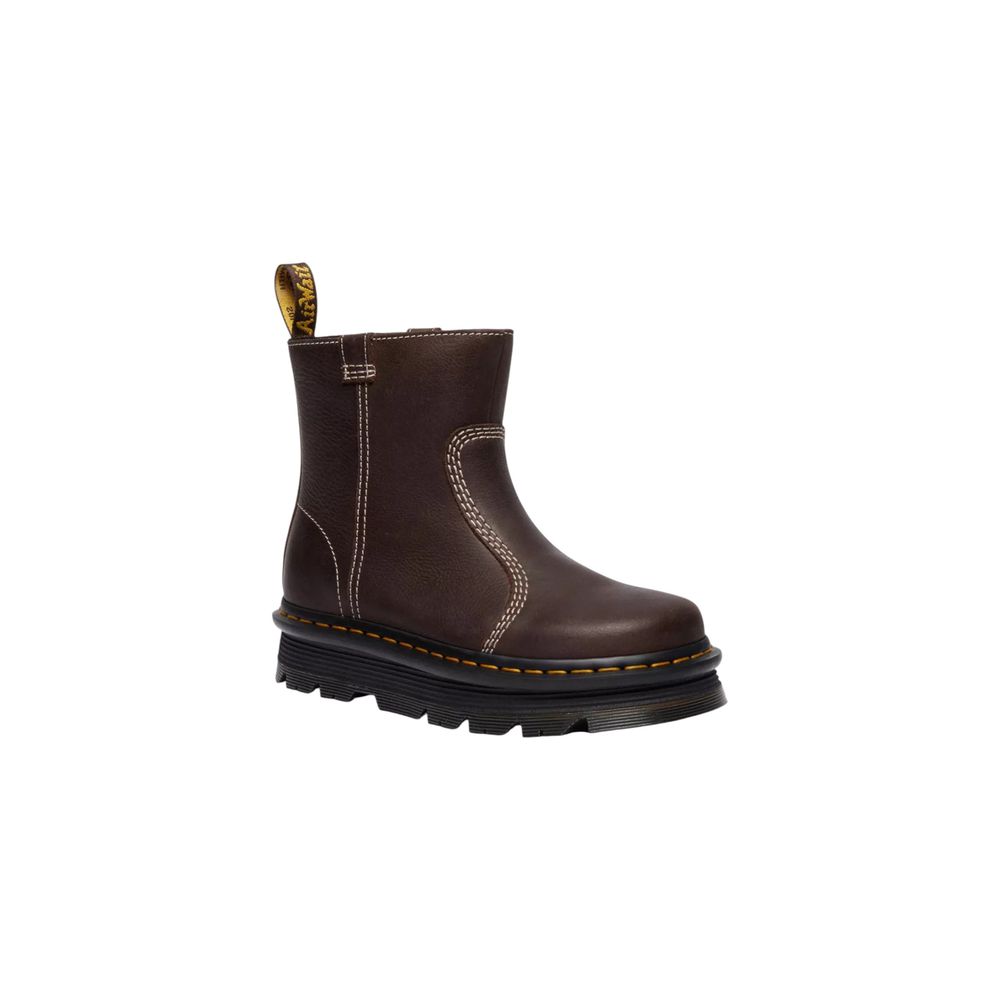 Brown Leather Laceless Ankle Boots by Dr. Martens