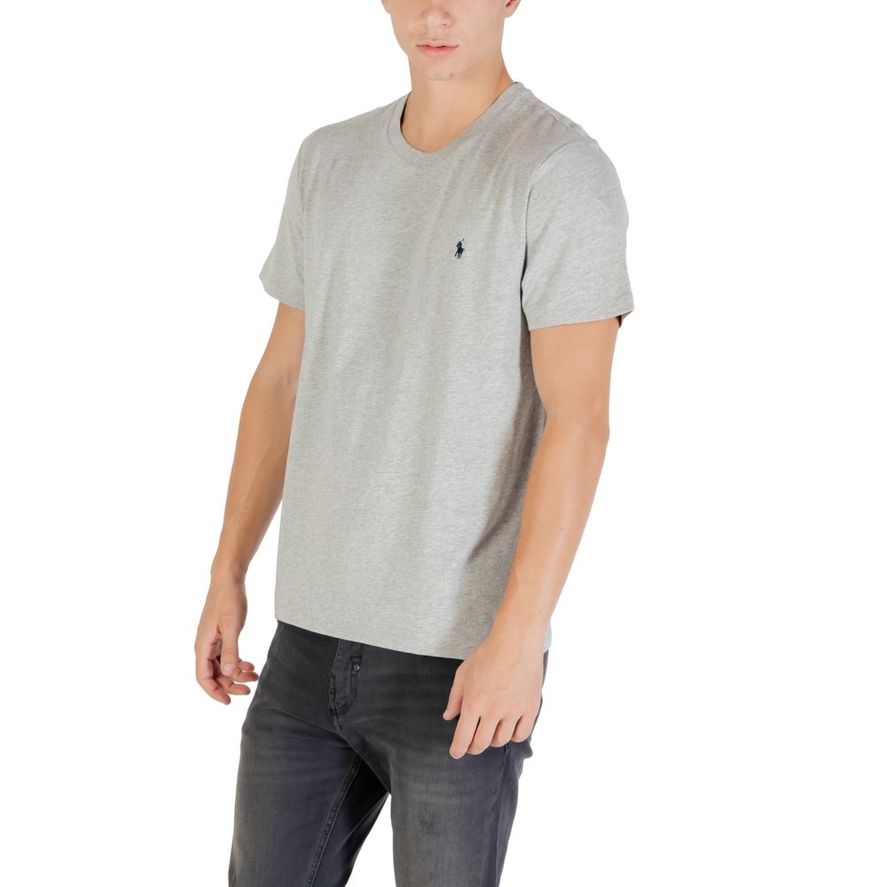 Graues Baumwoll-T-Shirt mit Rundhalsausschnitt von Ralph Lauren