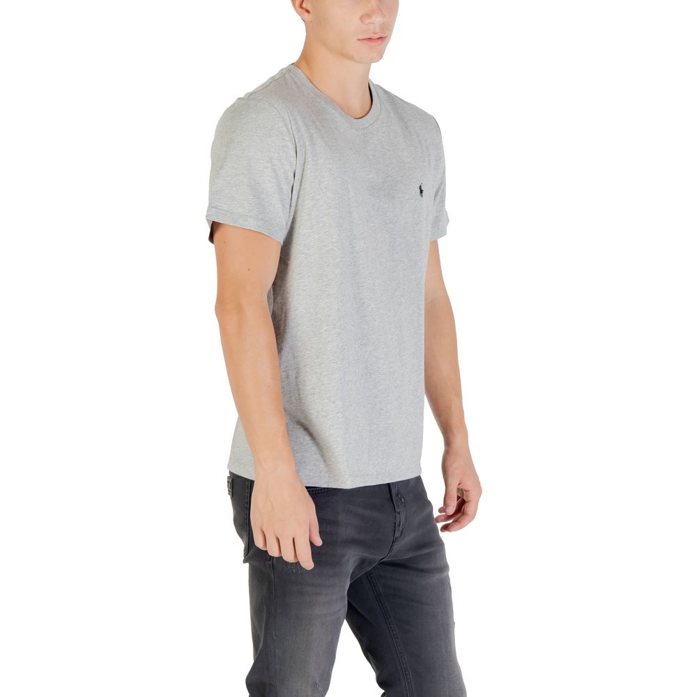 Graues Baumwoll-T-Shirt mit Rundhalsausschnitt von Ralph Lauren