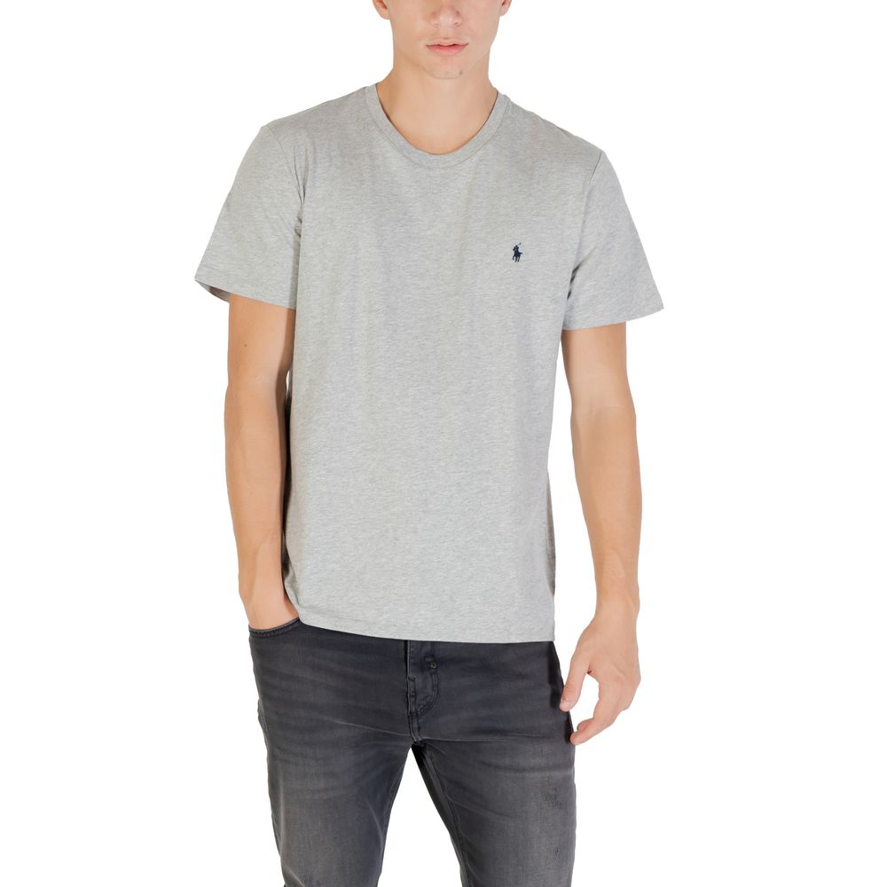 Graues Baumwoll-T-Shirt mit Rundhalsausschnitt von Ralph Lauren