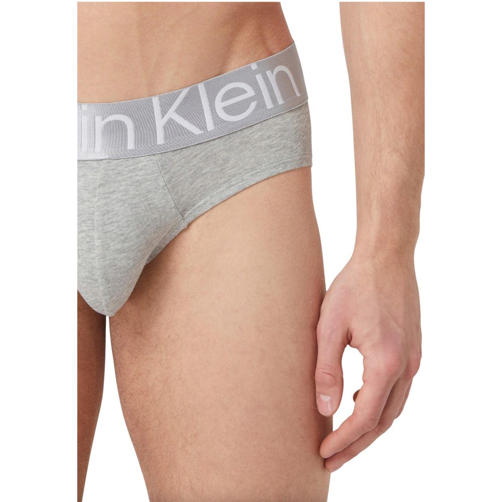 Bicolor Cotton Briefs with Logo Waistband 3-Pack