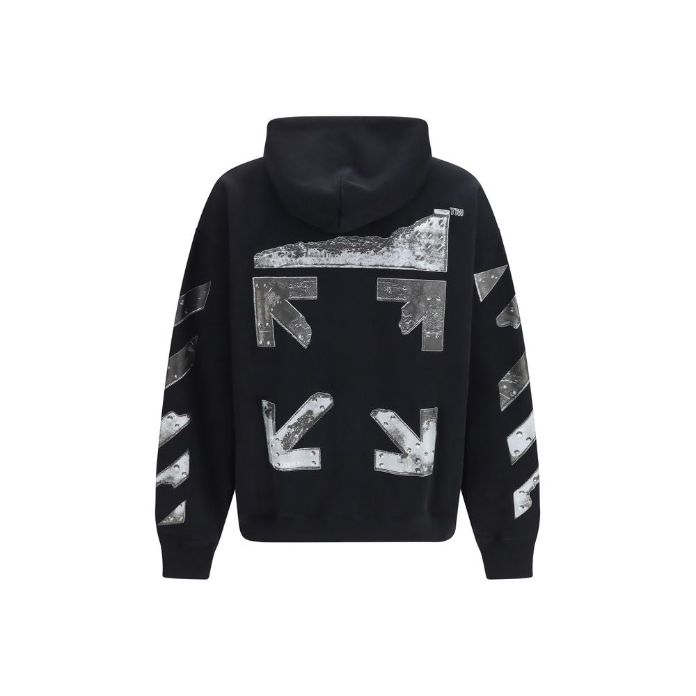 Schwarzer Off-White Skate-Hoodie aus Baumwolle mit Logo-Print