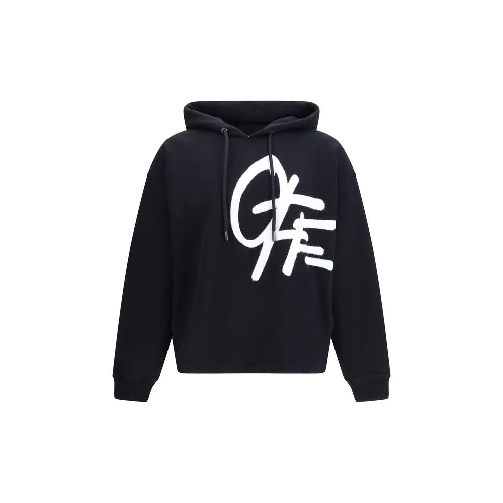 Black Cotton Off-White Spray Hoodie