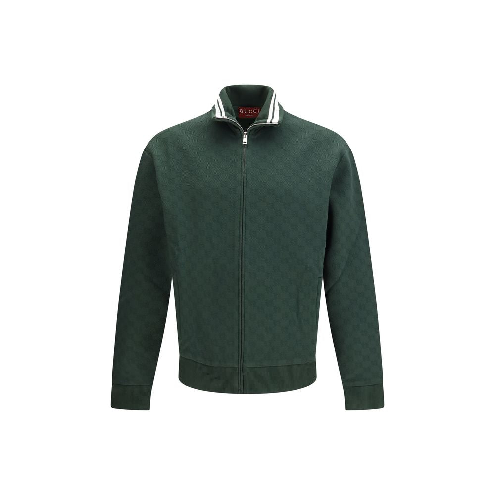 Bicolor Synthetic Shell Jacket with GG Motif