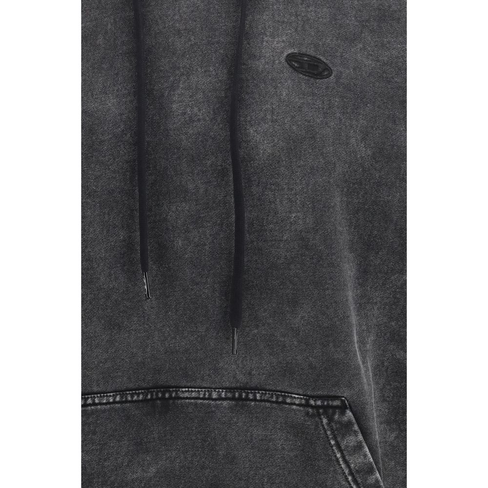 Black Cotton Hoodie with Bold Branding