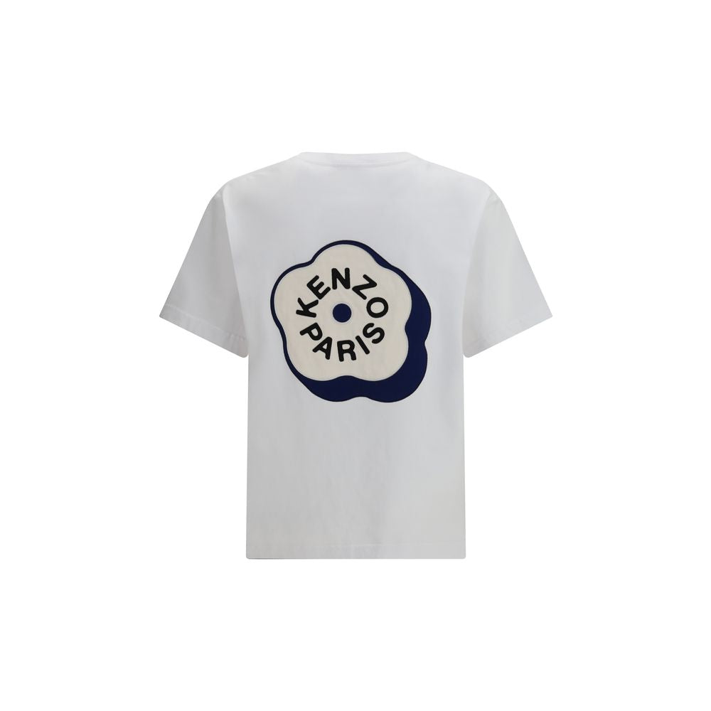 White Cotton Oversized T-Shirt with Embroidery