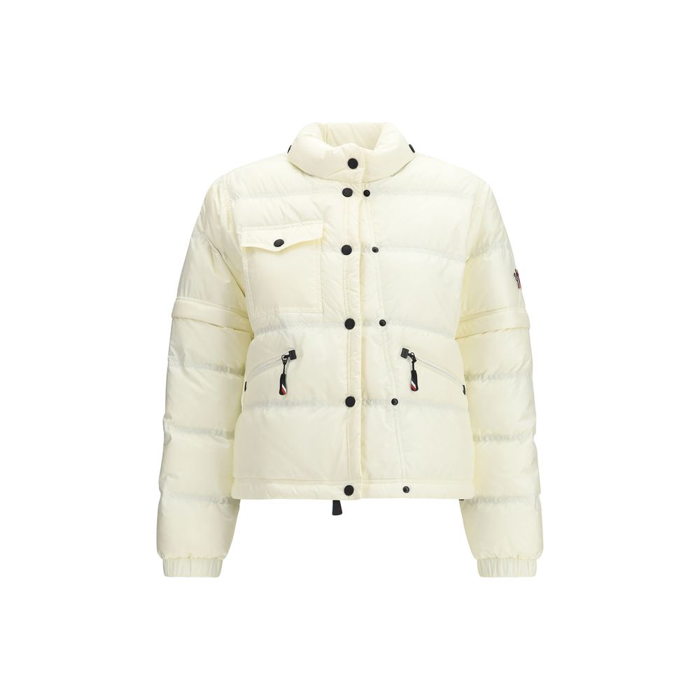Beigefarbene Synthetik-Daunenjacke