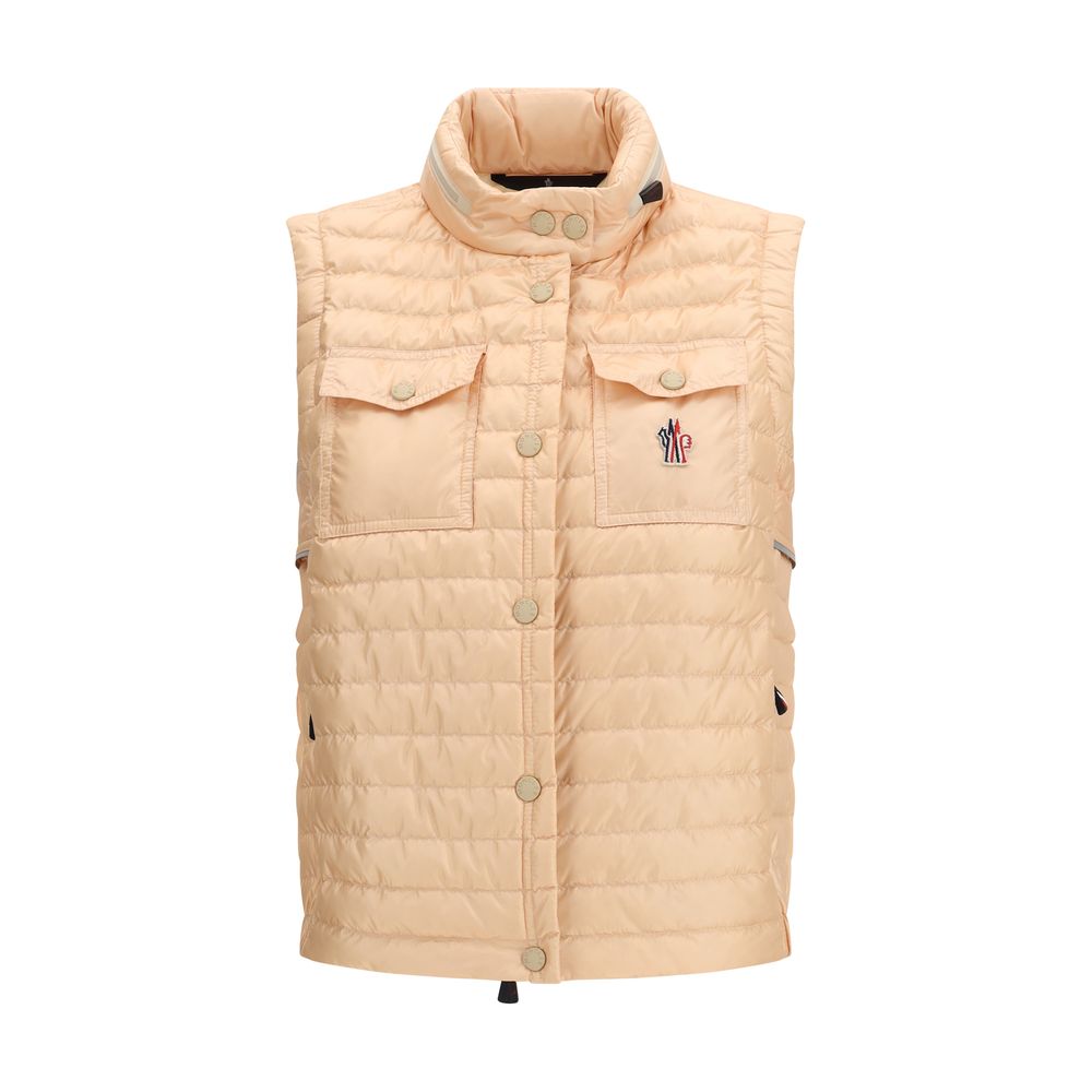 Mehrfarbige synthetische ärmellose Jacke mit Taschen