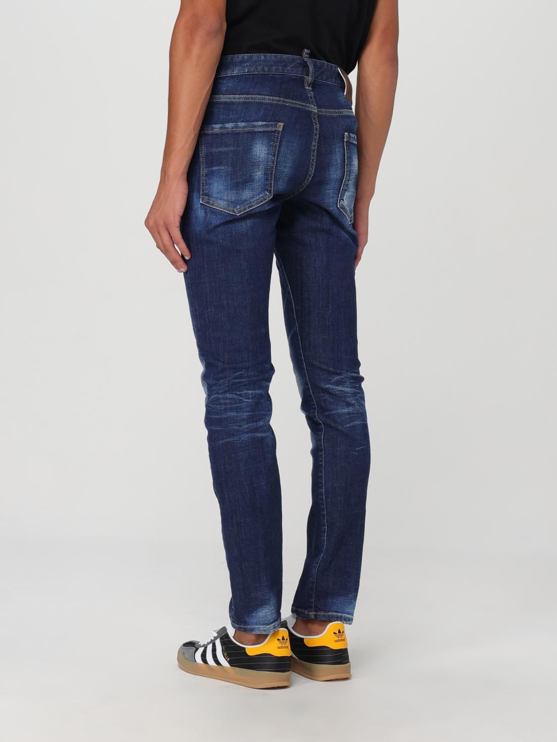 Blaue Baumwoll-Skinny-Jeans aus Denim