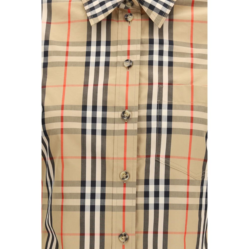 Multicolor Cotton Check Shirt by Burberry
