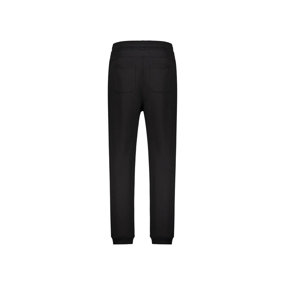 Schwarze Baumwolljogger mit Logoprint