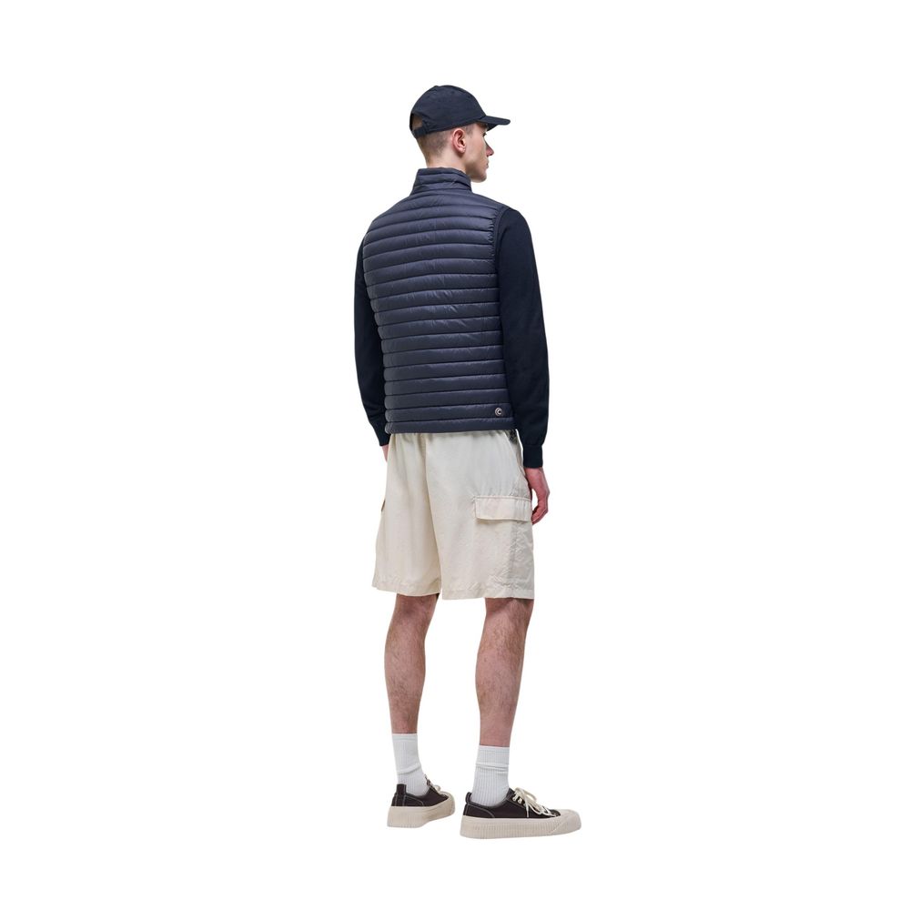 Blaue wattierte ärmellose Jacke aus Synthetik