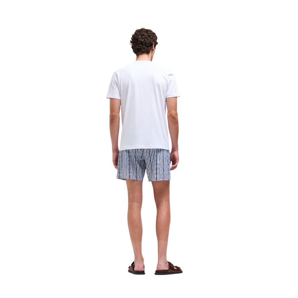 White Cotton T-Shirt with Colmar Logo Detail