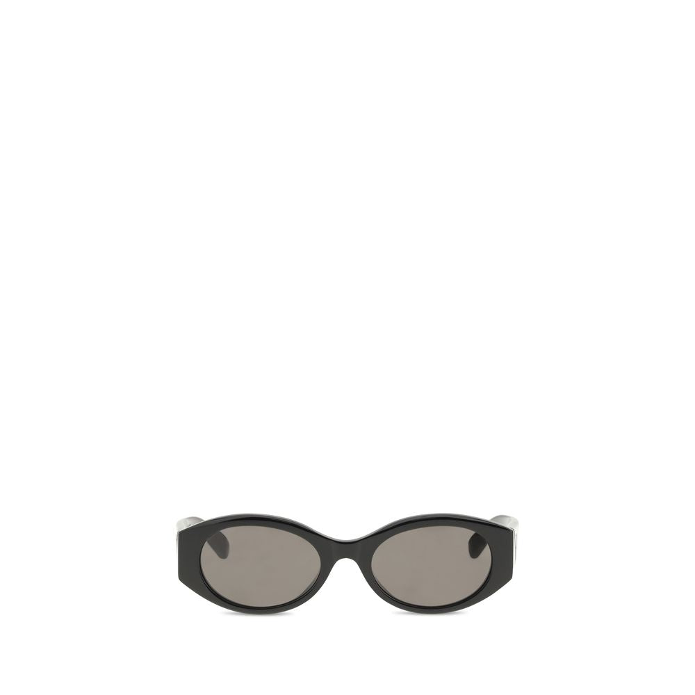 Schwarze Sonnenbrille aus Synthetik mit Logo-Detail