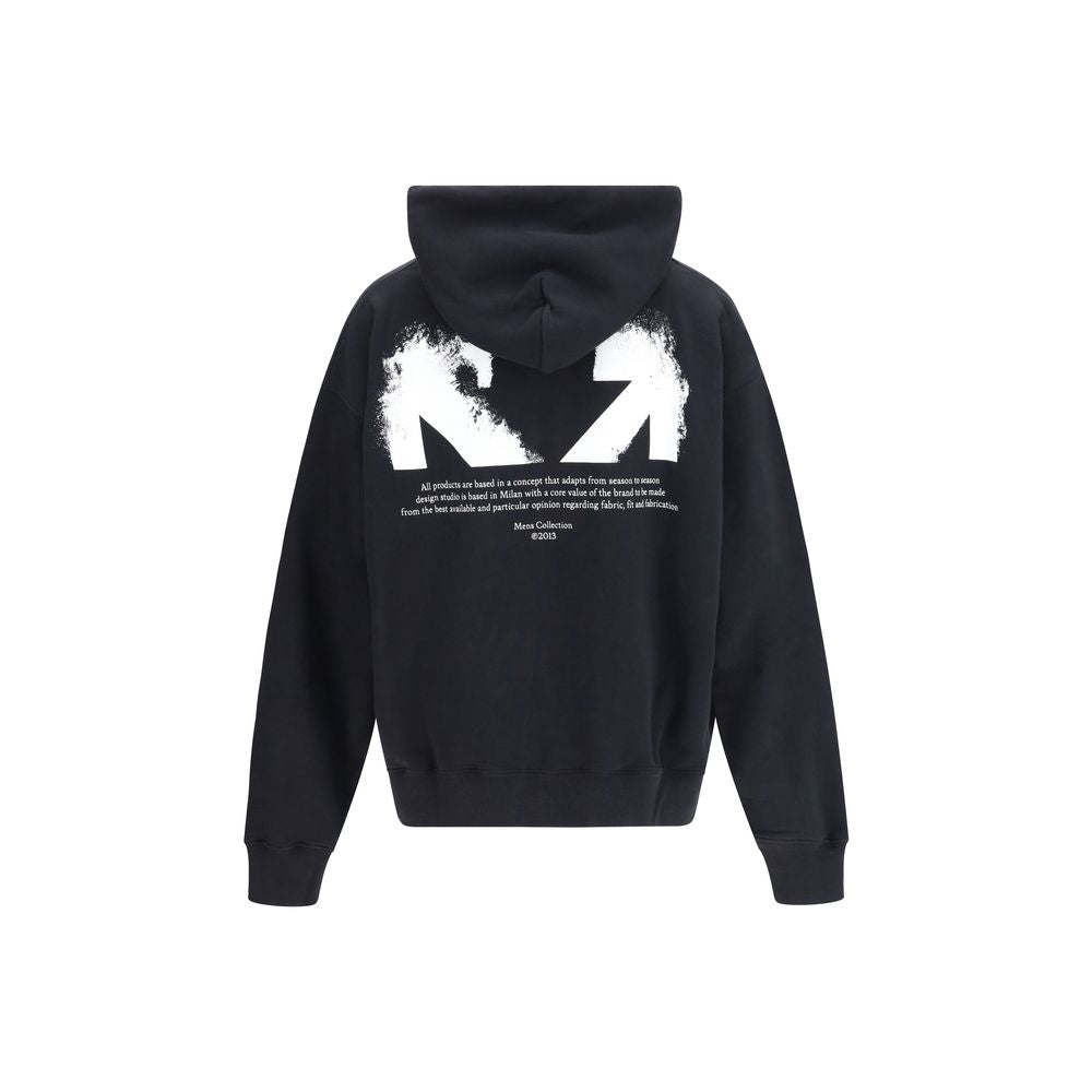 Schwarzer Baumwoll-Hoodie mit Logo von Off-White