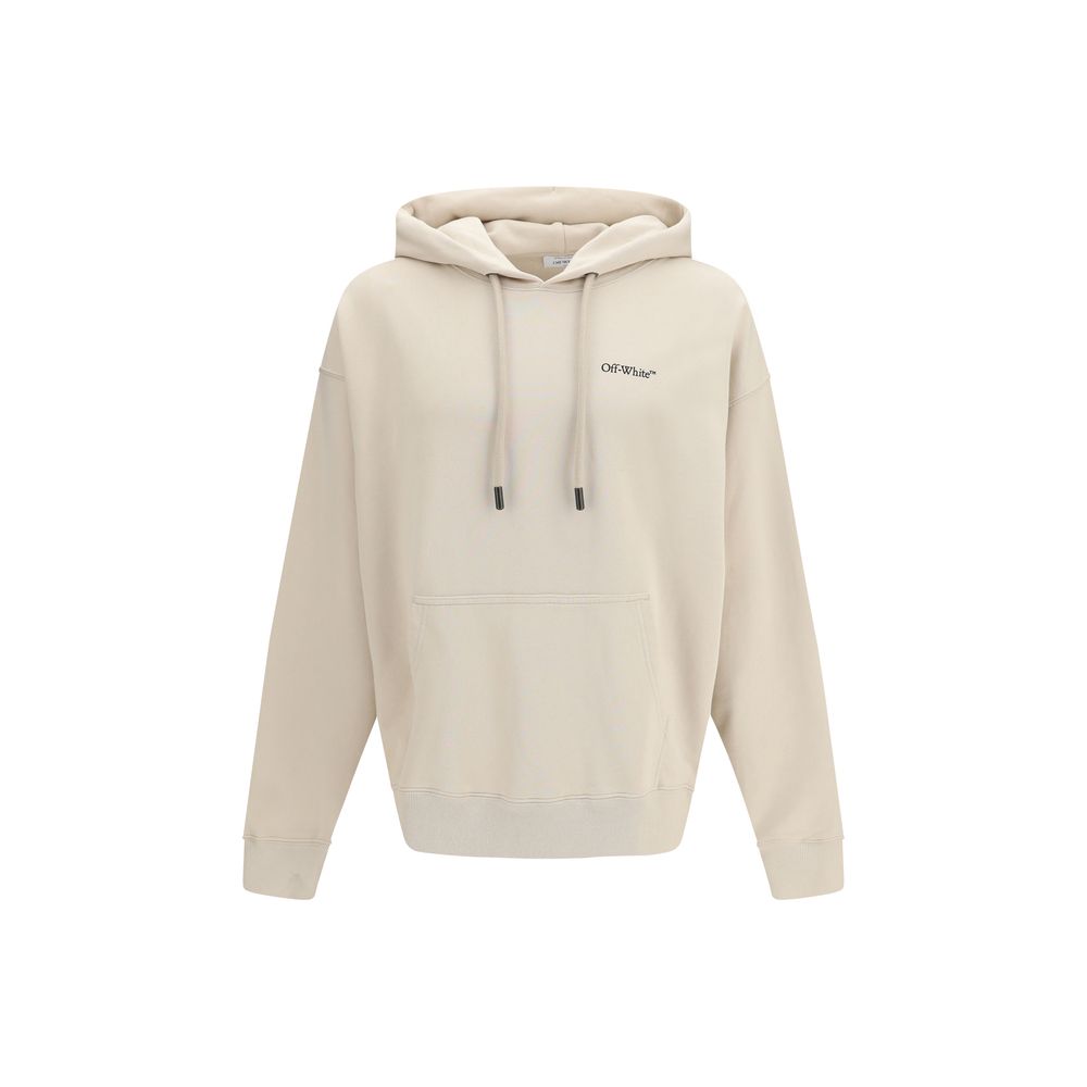 Beige Cotton Hoodie with Logo by Off-White