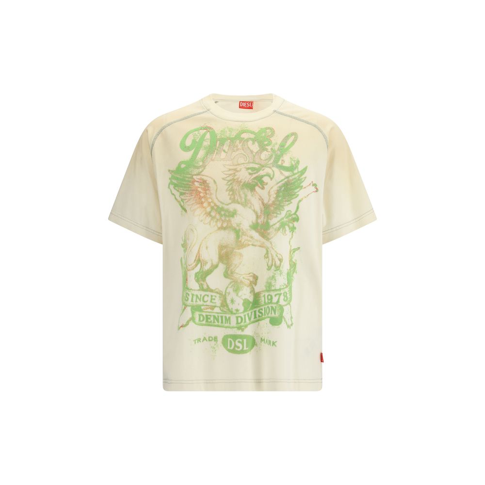 Multicolor Cotton T-Shirt with Griffin Print