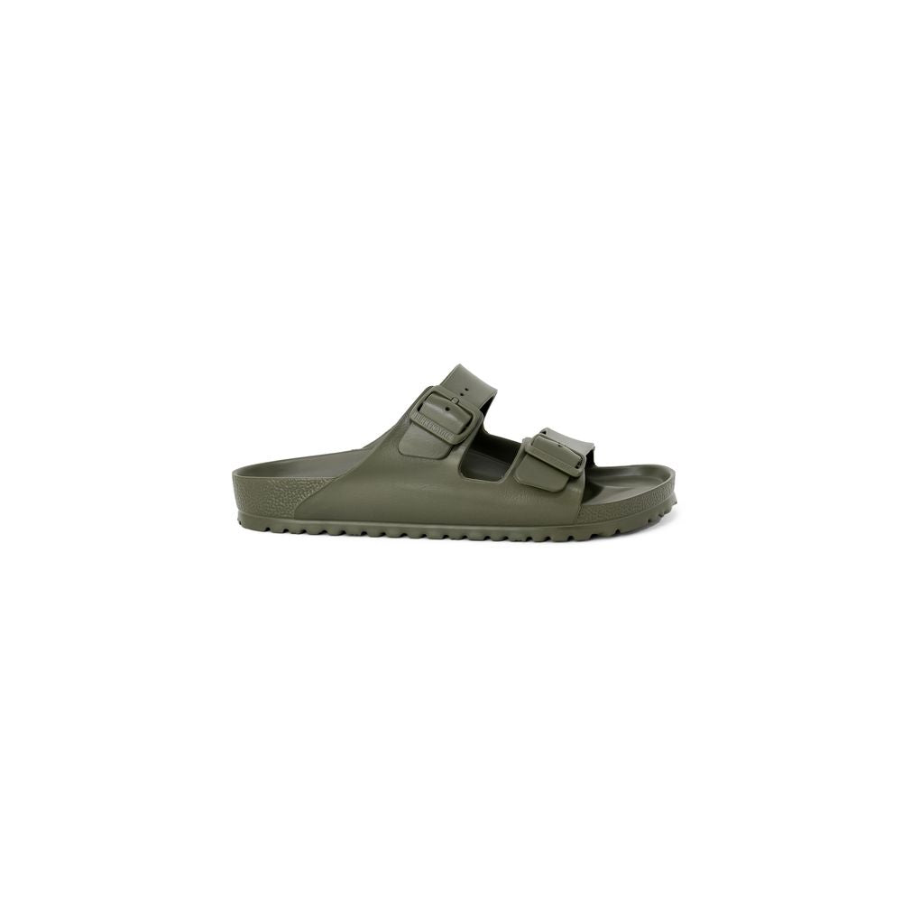 Green Synthetic Flat Sandals with Adjustable Straps