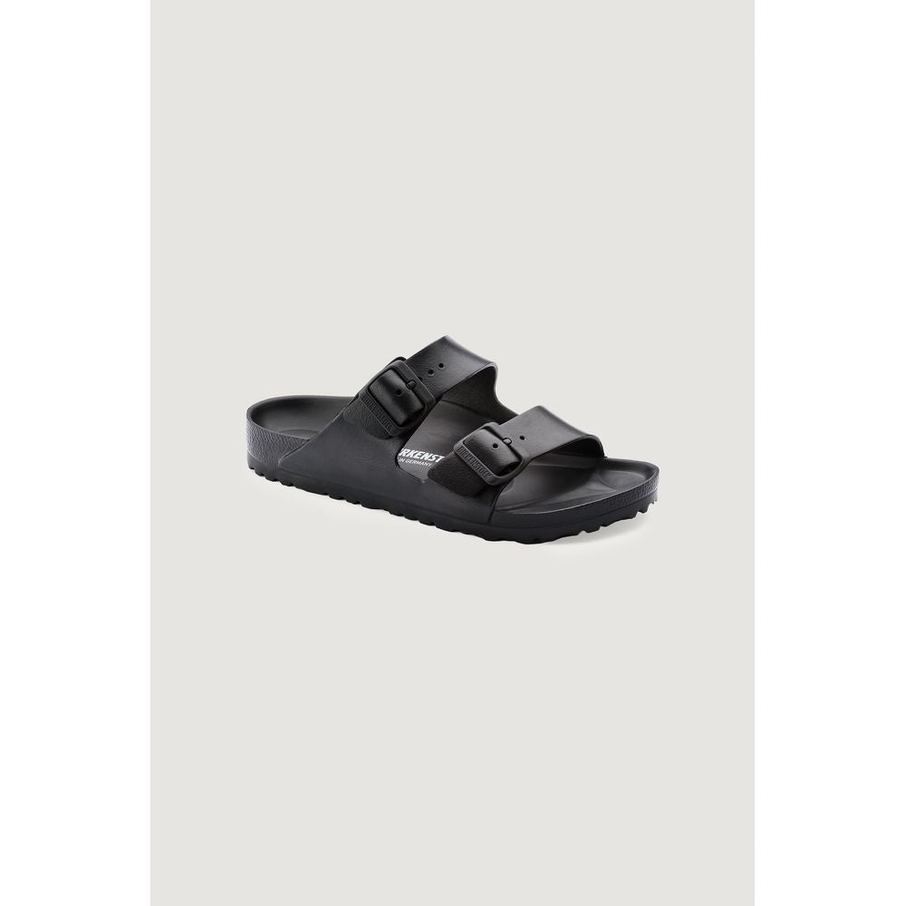 Black Synthetic Sandals with Adjustable Straps