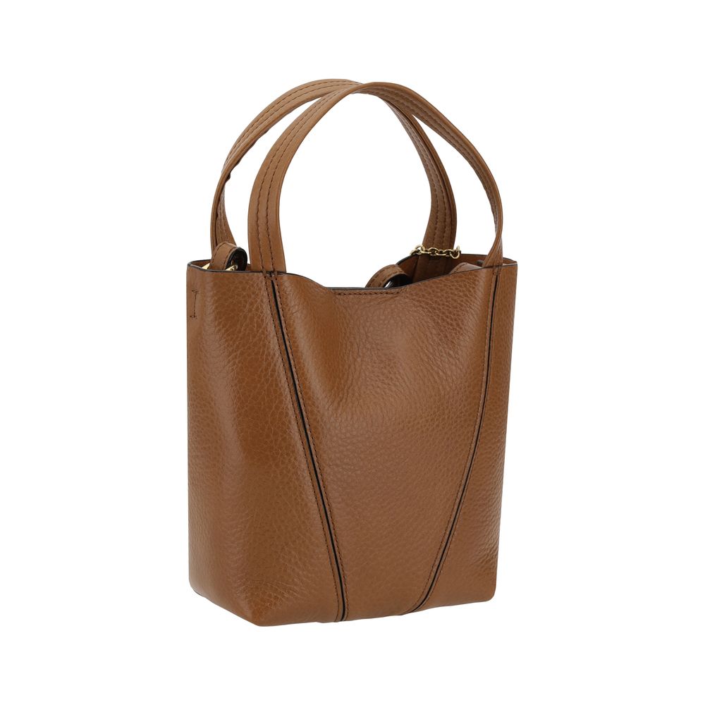 Sac porté épaule Chloé en cuir de veau marron Bos Taurus