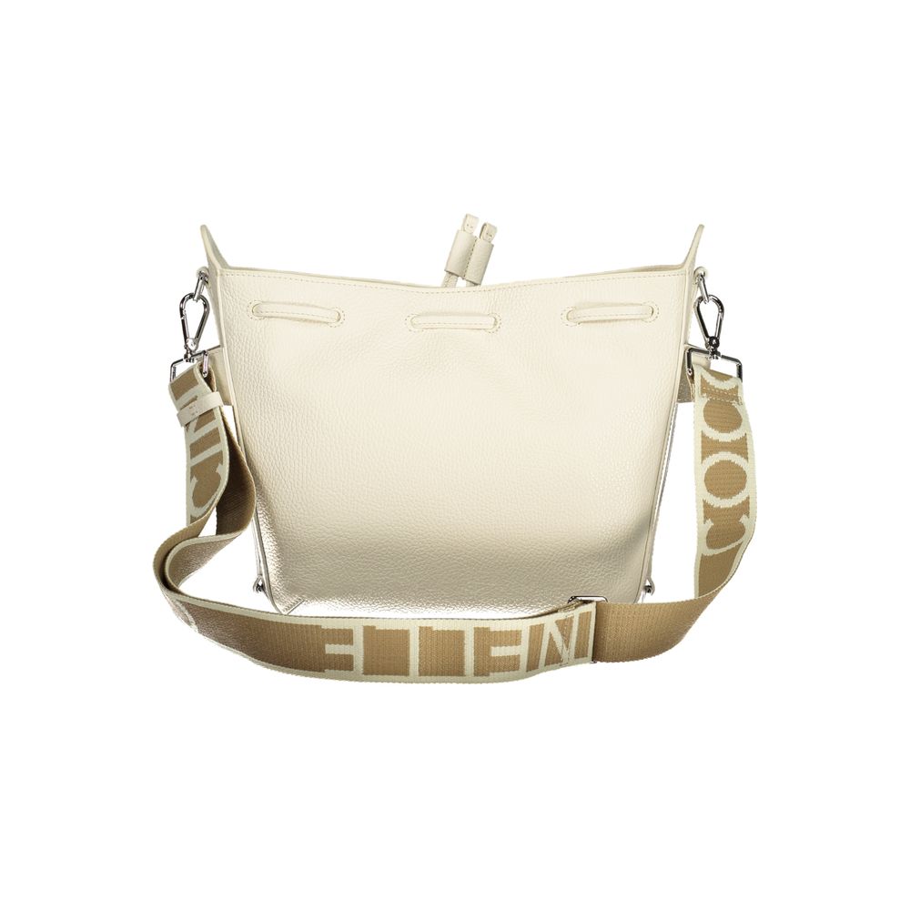 Bianco Leather Handbag with Adjustable Strap by Coccinelle