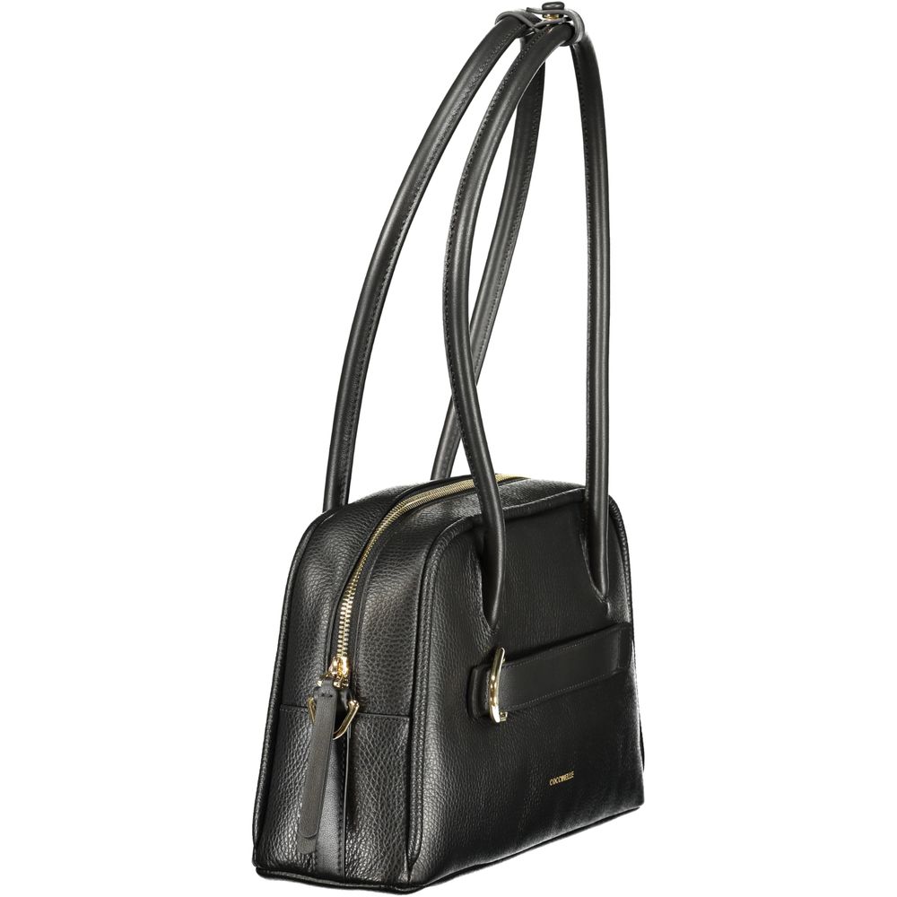Nero Leather Handbag with Zip Closure by Coccinelle