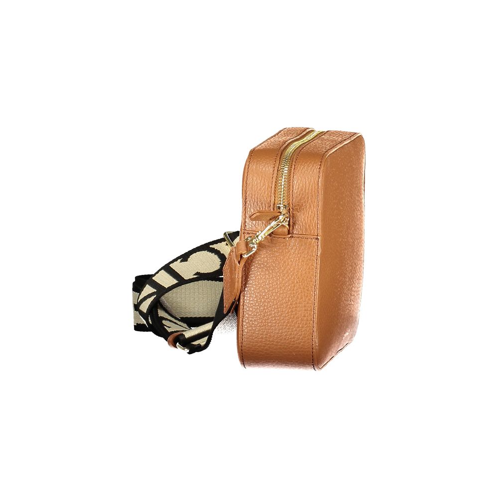 Marrone Leather Bag with Adjustable Strap by Coccinelle