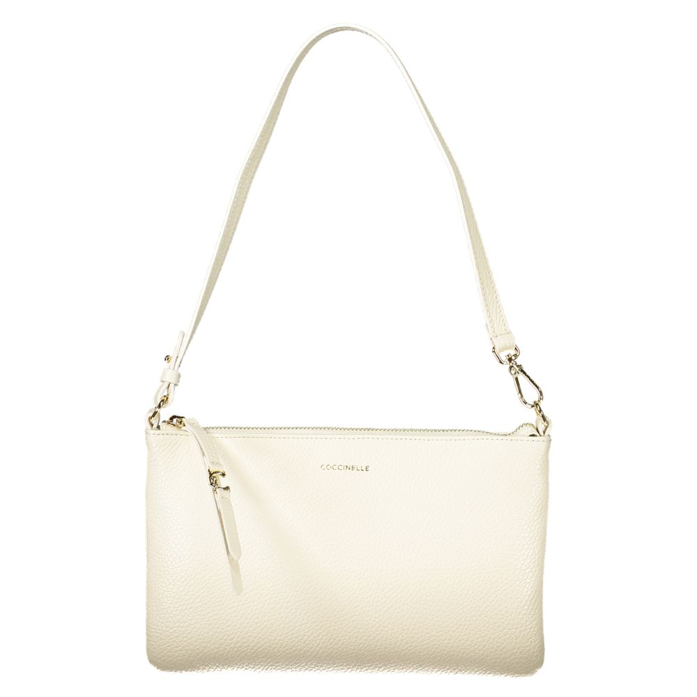 Bianco Lederhandtasche mit abnehmbarem Schulterriemen