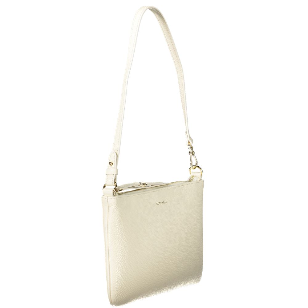 Bianco Leather Handbag with Removable Shoulder Handle
