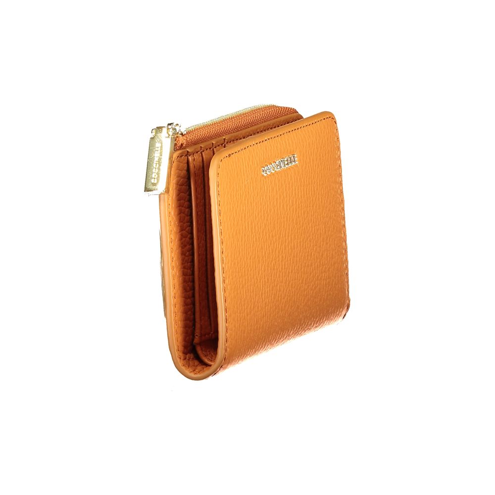 Orange Leather Wallet with Zip & Snap Closure by COCCINELLE