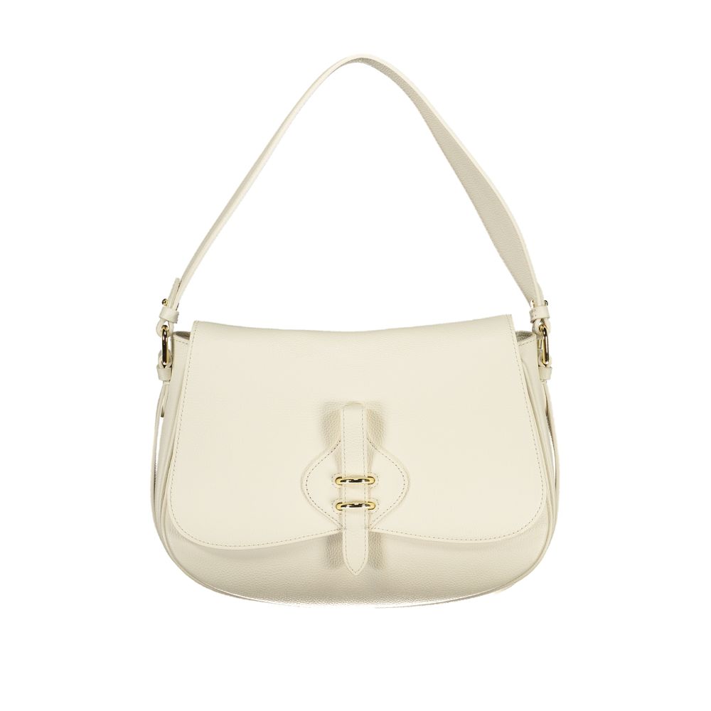 Bianco Lederhandtasche mit abnehmbarem Riemen von Coccinelle