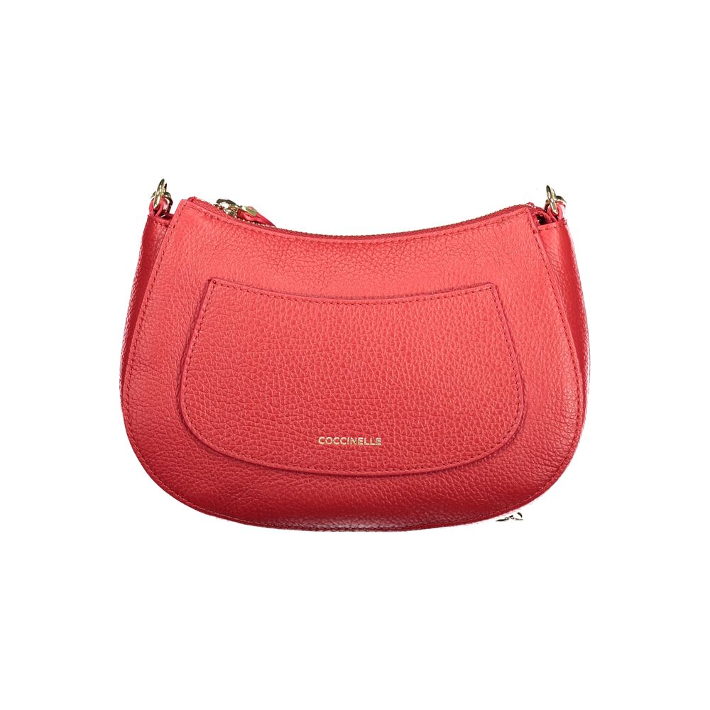 Rosso Leather Handbag with Chain Strap by Coccinelle