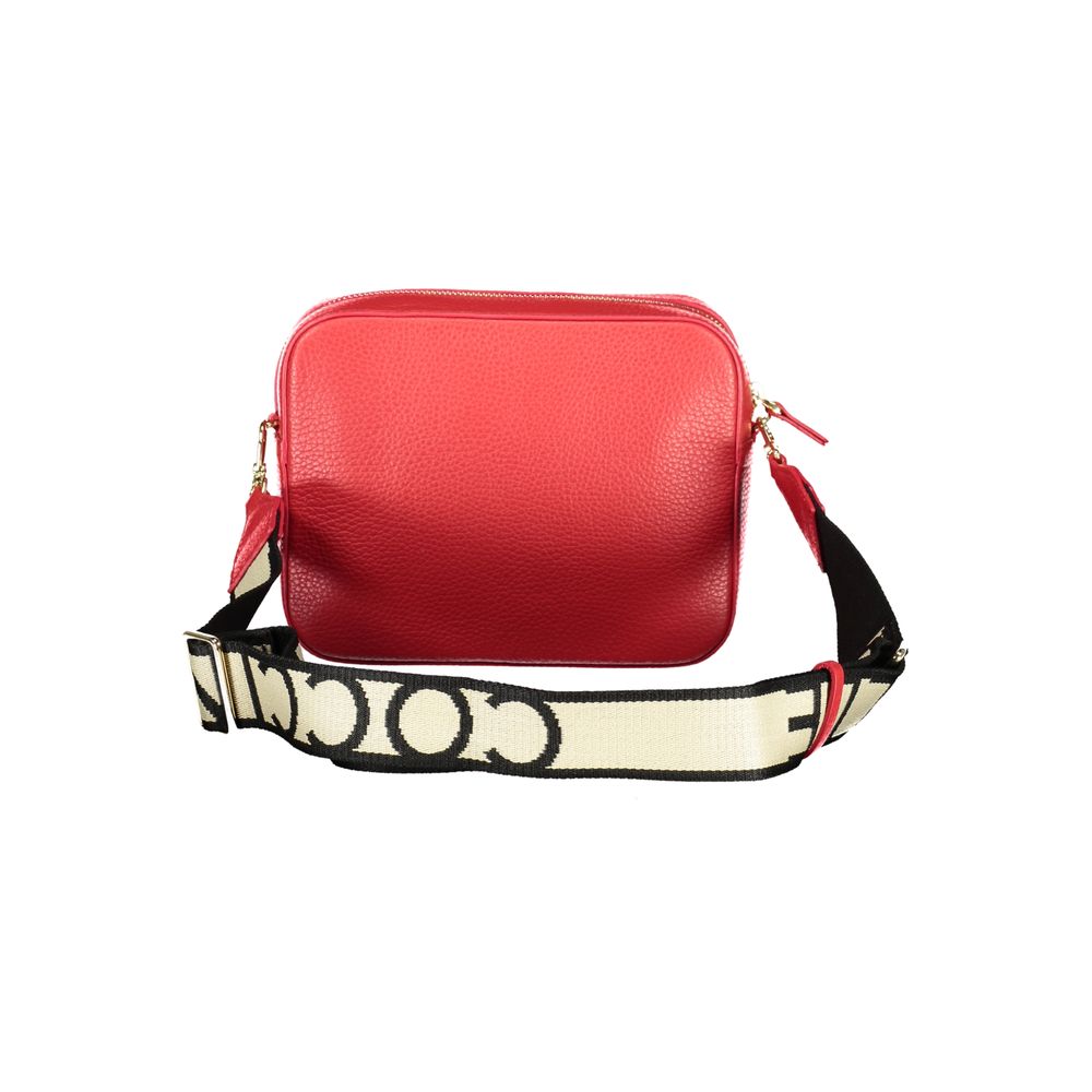 Rosso Leather Handbag with Adjustable Strap by Coccinelle