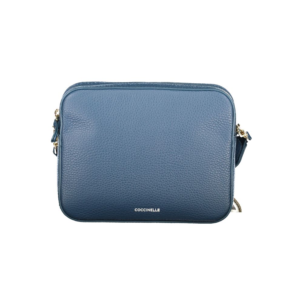 Blaue Lederhandtasche mit verstellbarem Riemen von Coccinelle