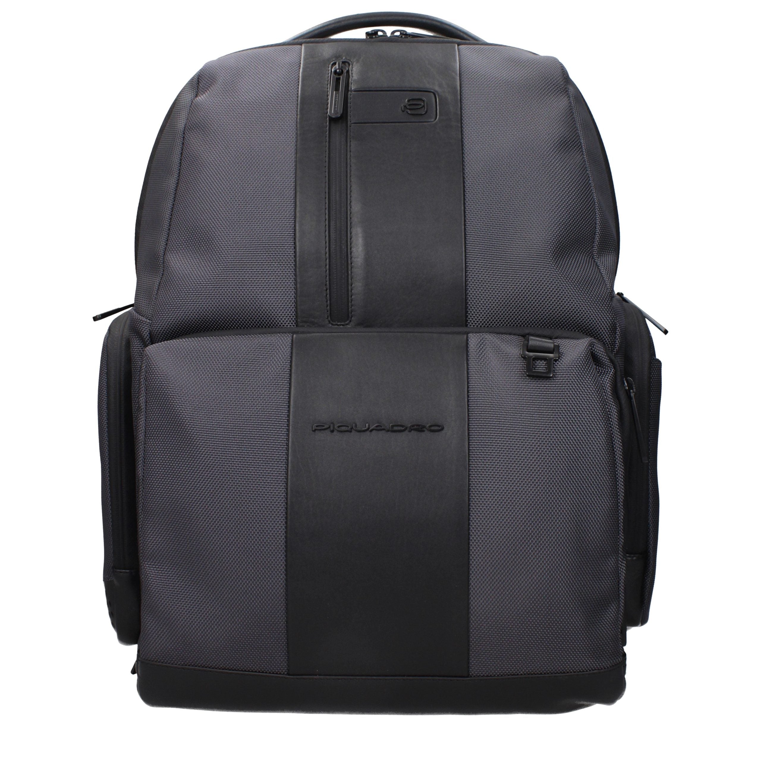 Gray Synthetic Backpack with RFID Protection